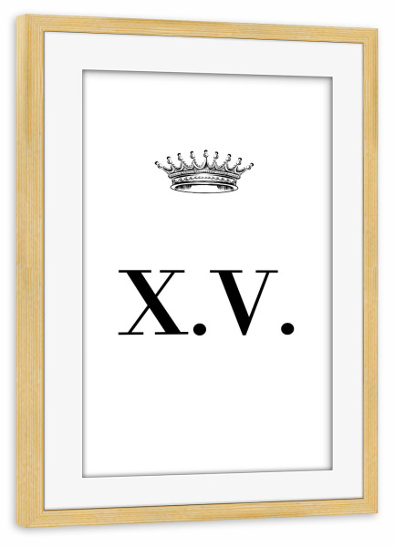 Poster mit Rahmen kiefer "Queen XV" artboxONE - Schwarzweiß,Buchstaben
