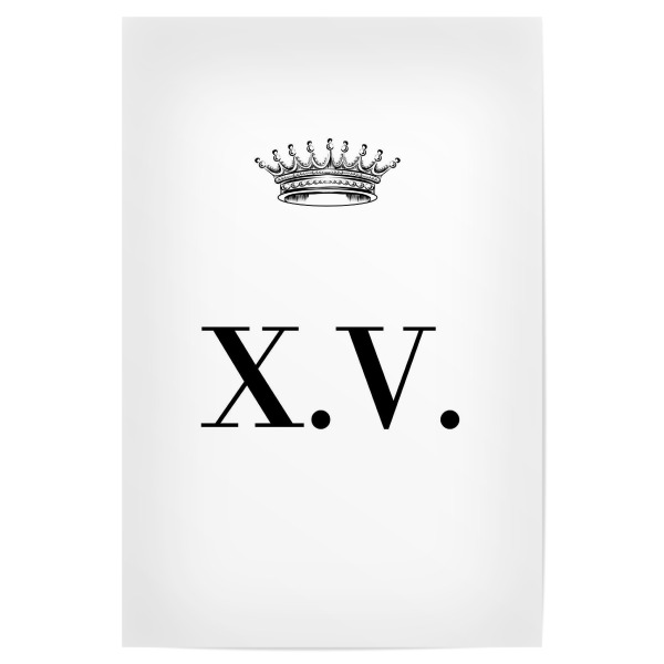 Poster 30x20 cm "Queen XV" artboxONE - Schwarzweiß,Buchstaben