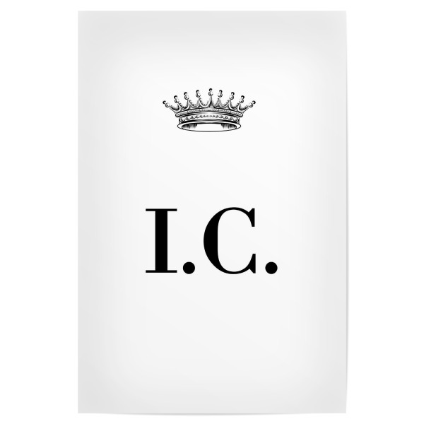Poster "Queen IC" artboxONE - Schwarzweiß,Buchstaben