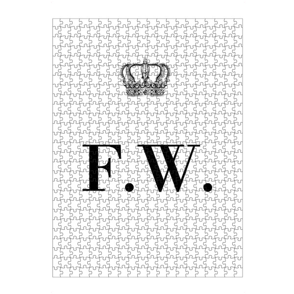 artboxONE Puzzle "King FW" artboxONE - Schwarzweiß,Buchstaben