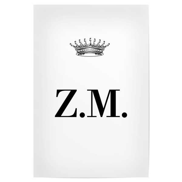 Poster 30x20 cm "Queen ZM" artboxONE - Schwarzweiß,Buchstaben