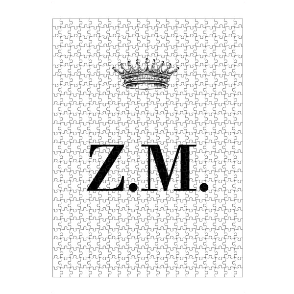 artboxONE Puzzle "Queen ZM" artboxONE - Schwarzweiß,Buchstaben