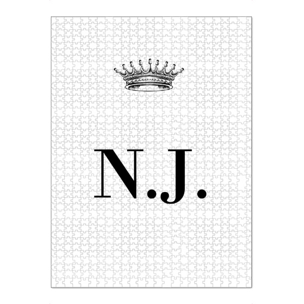 Puzzle Ravensburger "Queen NJ" artboxONE - Schwarzweiß,Buchstaben