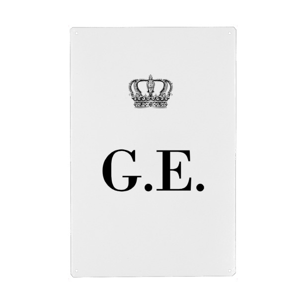 Holzbild "King GE" artboxONE - Schwarzweiß,Buchstaben
