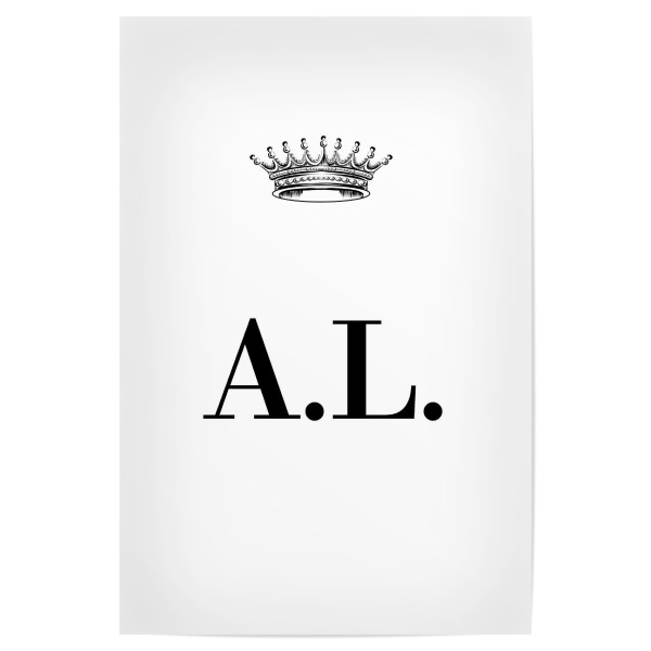 Poster 30x20 cm "Queen AL" artboxONE - Schwarzweiß,Buchstaben
