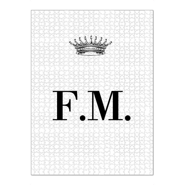 Puzzle Ravensburger "Queen FM" artboxONE - Schwarzweiß,Buchstaben
