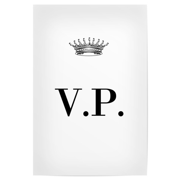 Poster "Queen VP" artboxONE - Schwarzweiß,Buchstaben