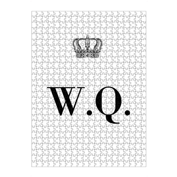 artboxONE Puzzle "King WQ" artboxONE - Schwarzweiß,Buchstaben
