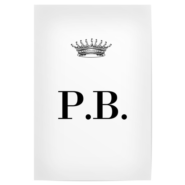 Poster "Queen PB" artboxONE - Schwarzweiß,Buchstaben