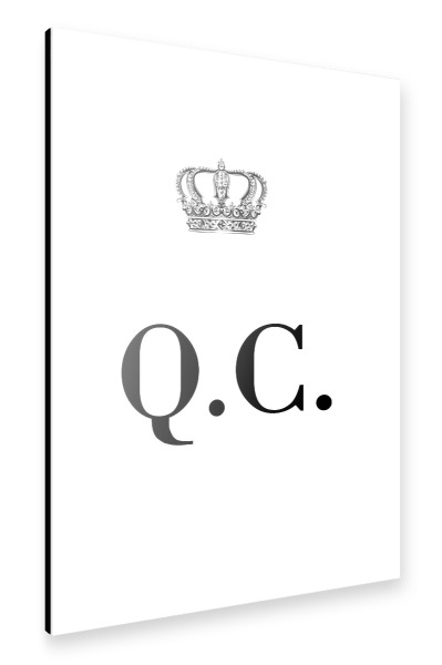 Alu-Dibond "King QC" 30x20 cm artboxONE