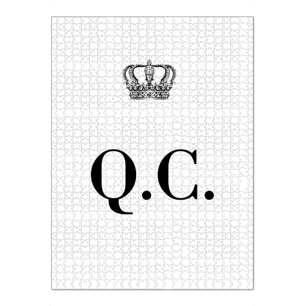 Puzzle Ravensburger "King QC" artboxONE - Schwarzweiß,Buchstaben