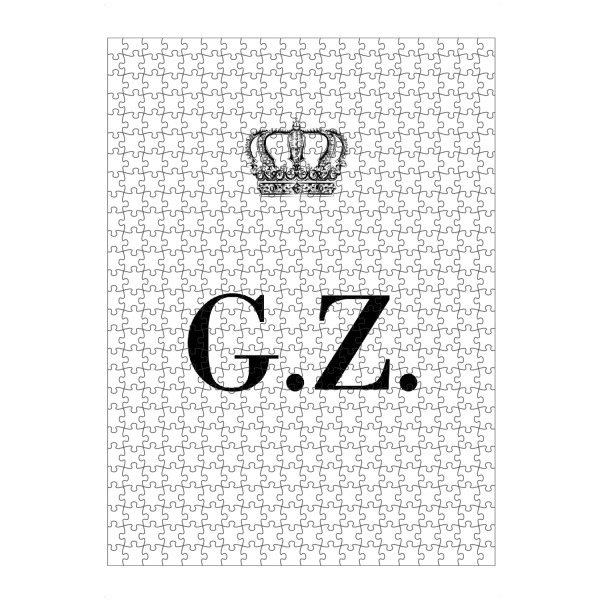 artboxONE Puzzle "King GZ" artboxONE - Schwarzweiß,Buchstaben