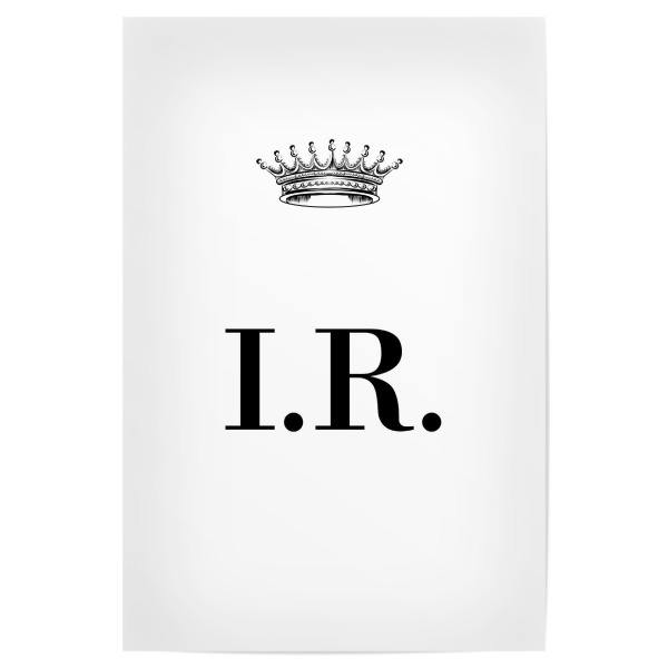 Poster 30x20 cm "Queen IR" artboxONE - Schwarzweiß,Buchstaben