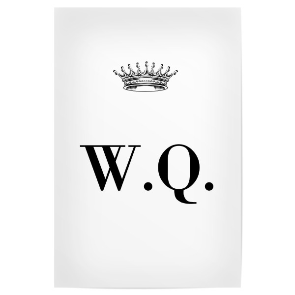 Poster "Queen WQ" artboxONE - Schwarzweiß,Buchstaben