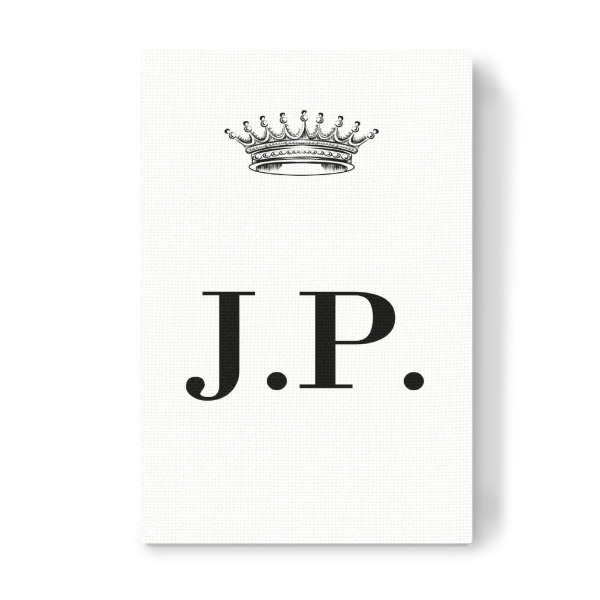 Leinwandbild "Queen JP" artboxONE - Schwarzweiß,Buchstaben