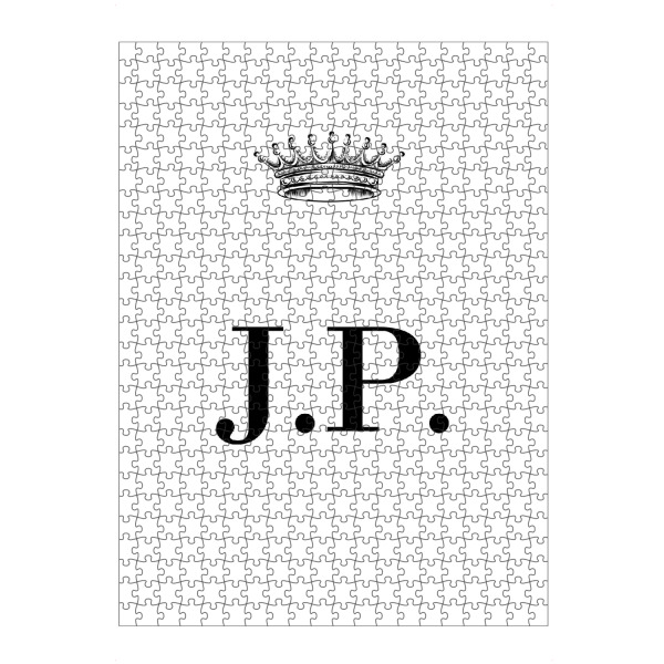 artboxONE Puzzle "Queen JP" artboxONE - Schwarzweiß,Buchstaben