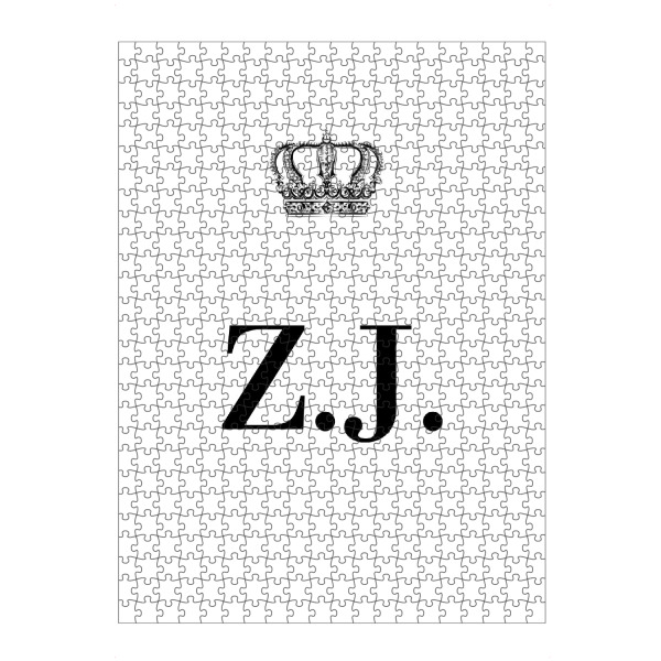 artboxONE Puzzle "King ZJ" artboxONE - Schwarzweiß,Buchstaben