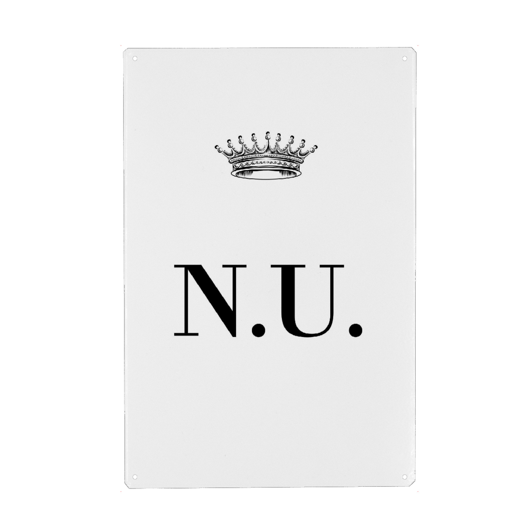 Holzbild "Queen NU" artboxONE - Schwarzweiß,Buchstaben