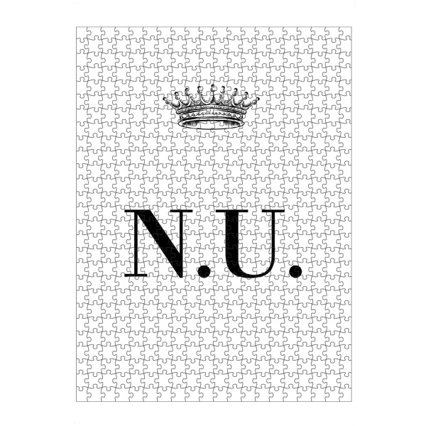 artboxONE Puzzle "Queen NU" artboxONE - Schwarzweiß,Buchstaben