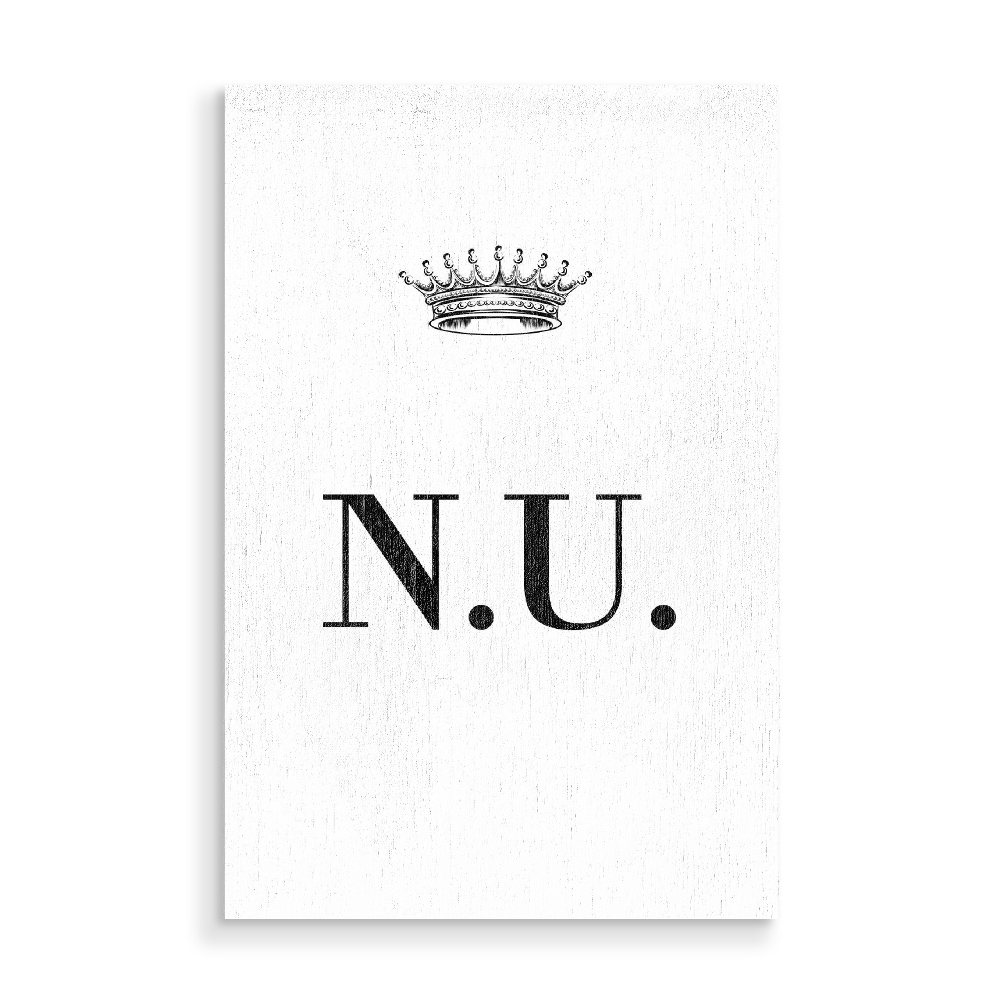 Holzbild "Queen NU" artboxONE - Schwarzweiß,Buchstaben
