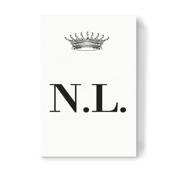 Leinwandbild "Queen NL" artboxONE - Schwarzweiß,Buchstaben
