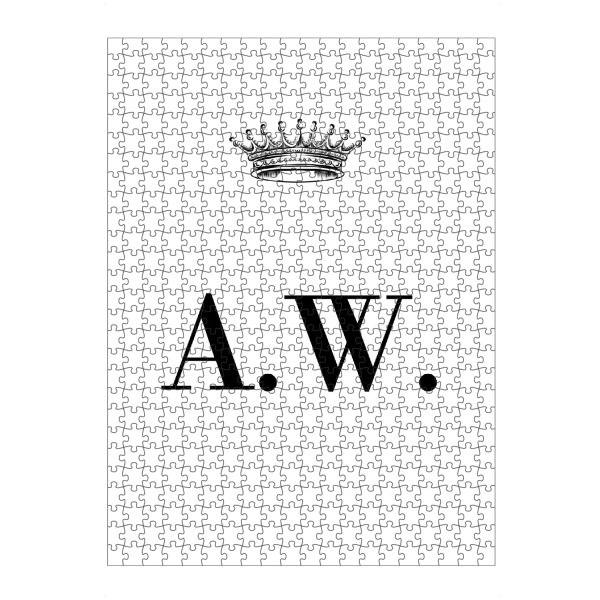 Puzzle Ravensburger "Queen AW" artboxONE - Schwarzweiß,Buchstaben