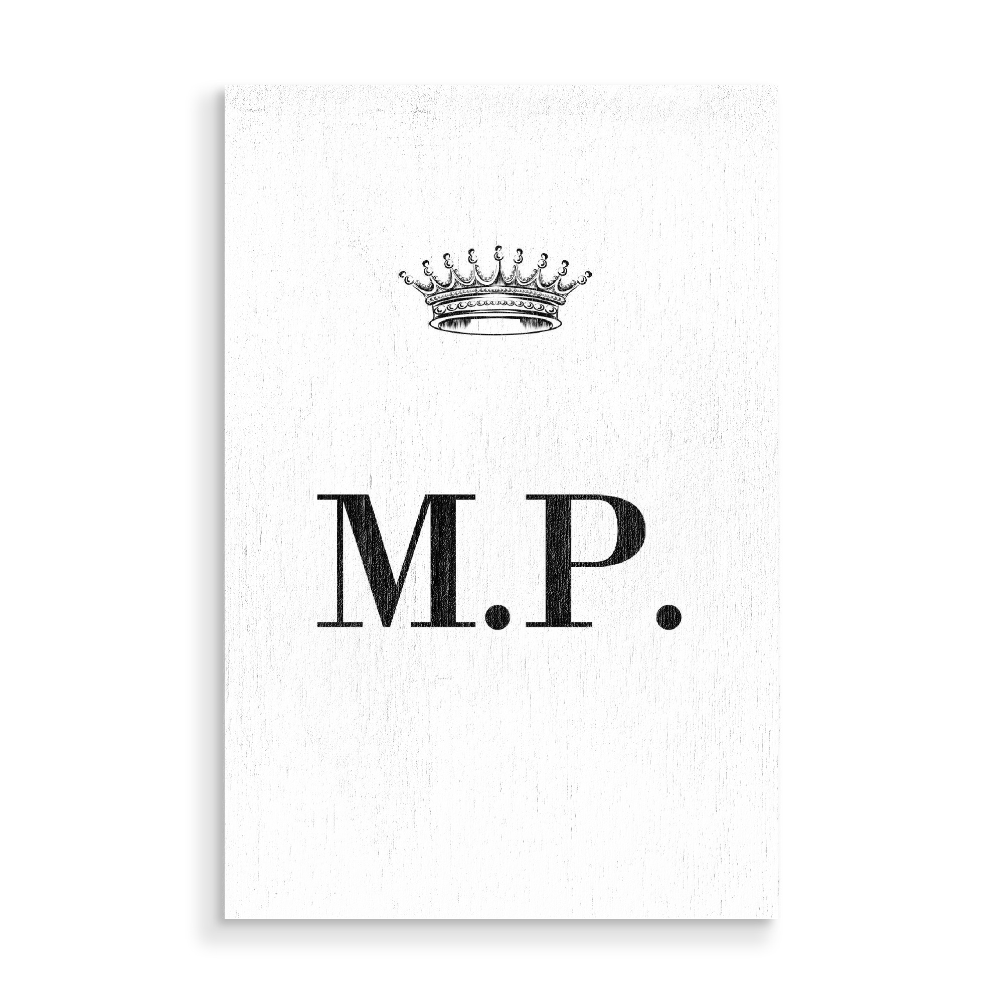 Holzbild "Queen MP" artboxONE - Schwarzweiß,Buchstaben