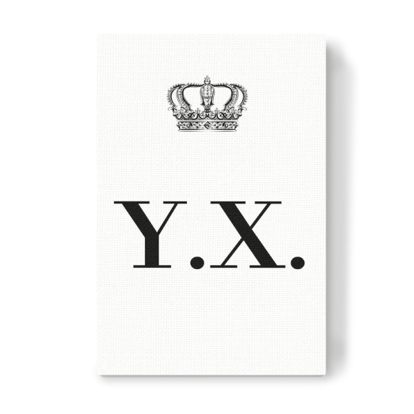 Leinwandbild "King YX" artboxONE - Schwarzweiß,Buchstaben