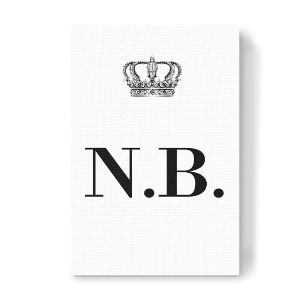 Leinwandbild "King NB" artboxONE - Schwarzweiß,Buchstaben
