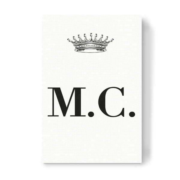 Leinwandbild "Queen MC" artboxONE - Schwarzweiß,Buchstaben