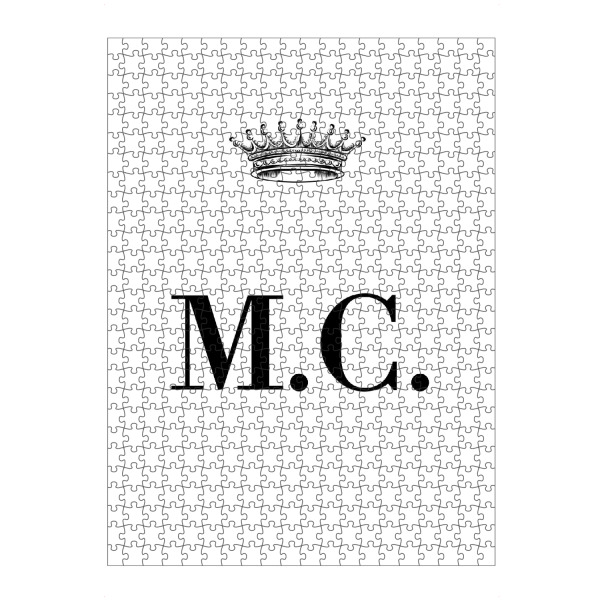 Puzzle Ravensburger "Queen MC" artboxONE - Schwarzweiß,Buchstaben