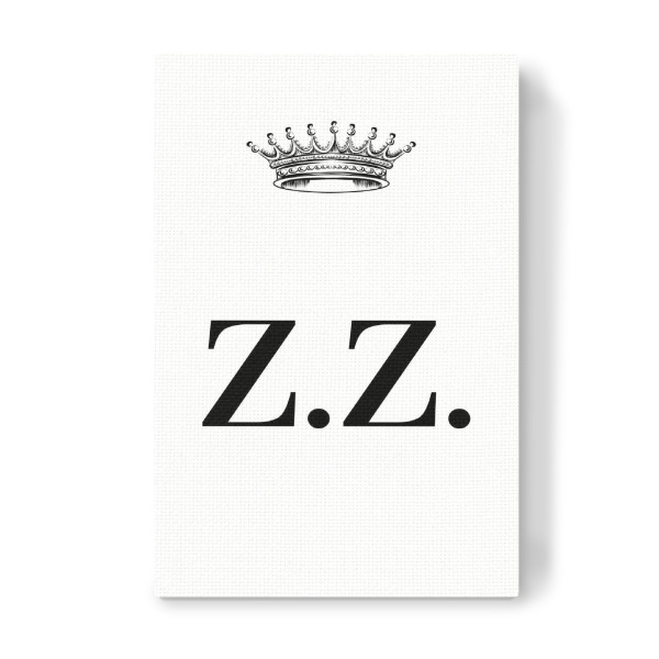Leinwandbild "Queen ZZ" artboxONE - Schwarzweiß,Buchstaben