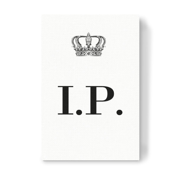 Leinwandbild "King IP" artboxONE - Schwarzweiß,Buchstaben