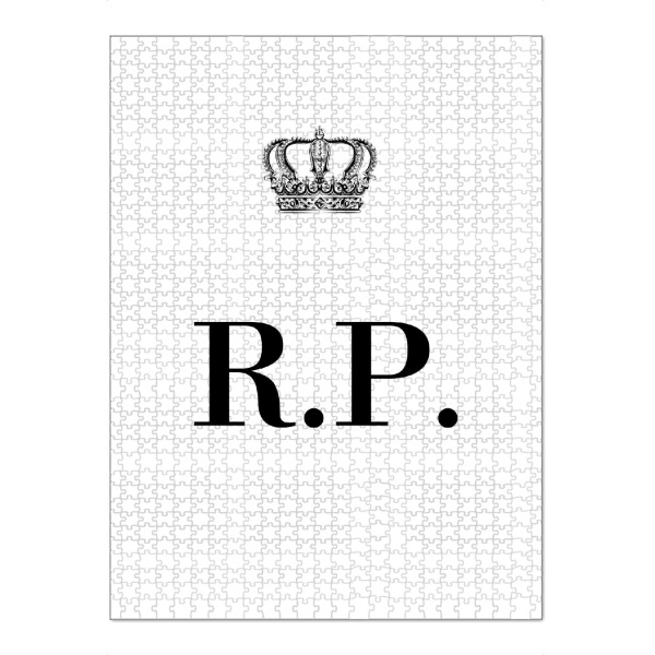 Puzzle Ravensburger "King RP" artboxONE - Schwarzweiß,Buchstaben