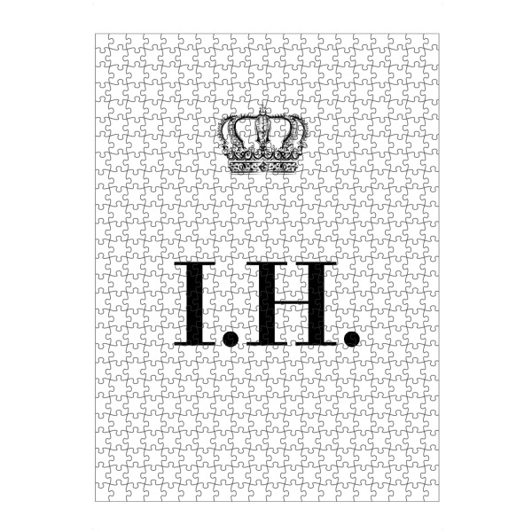 artboxONE Puzzle "King IH" artboxONE - Schwarzweiß,Buchstaben