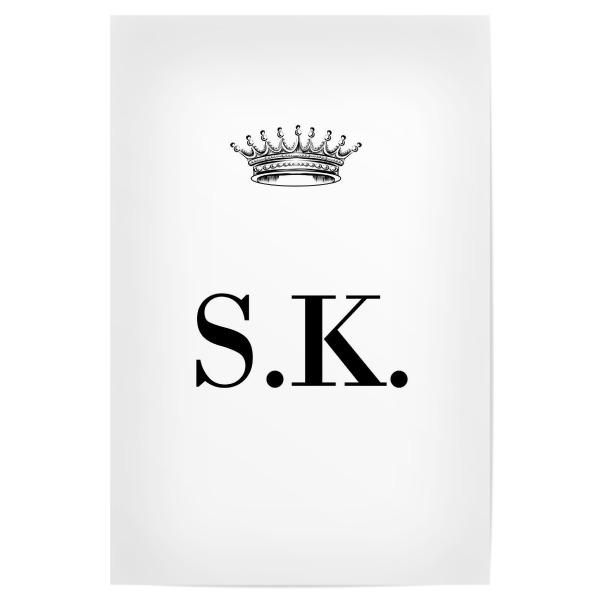 Poster 30x20 cm "Queen SK" artboxONE - Schwarzweiß,Buchstaben