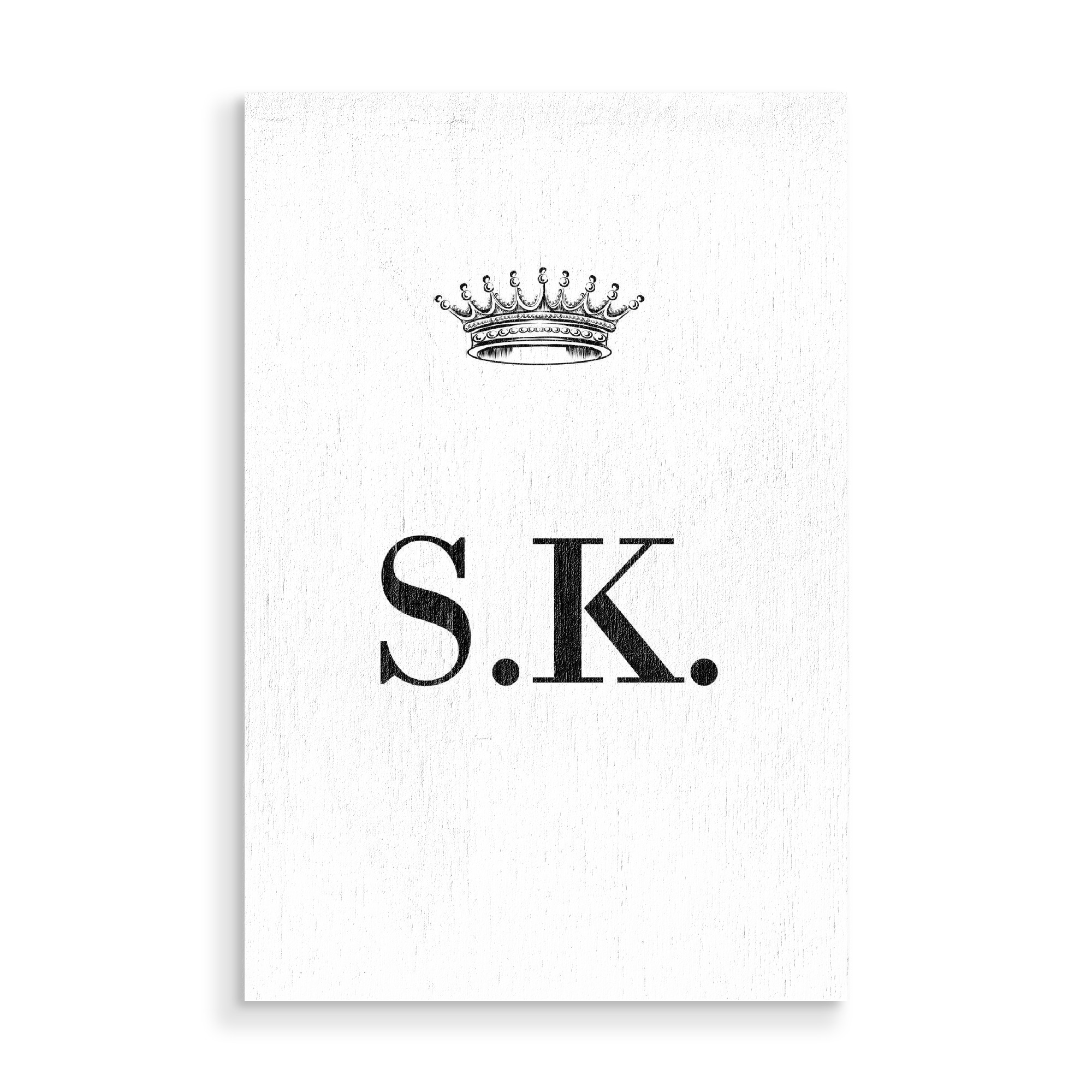 Holzbild "Queen SK" artboxONE - Schwarzweiß,Buchstaben