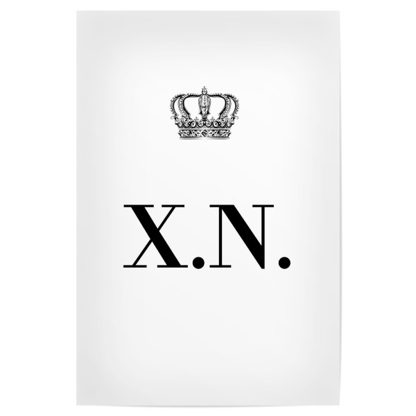 Poster 30x20 cm "King XN" artboxONE - Schwarzweiß,Buchstaben
