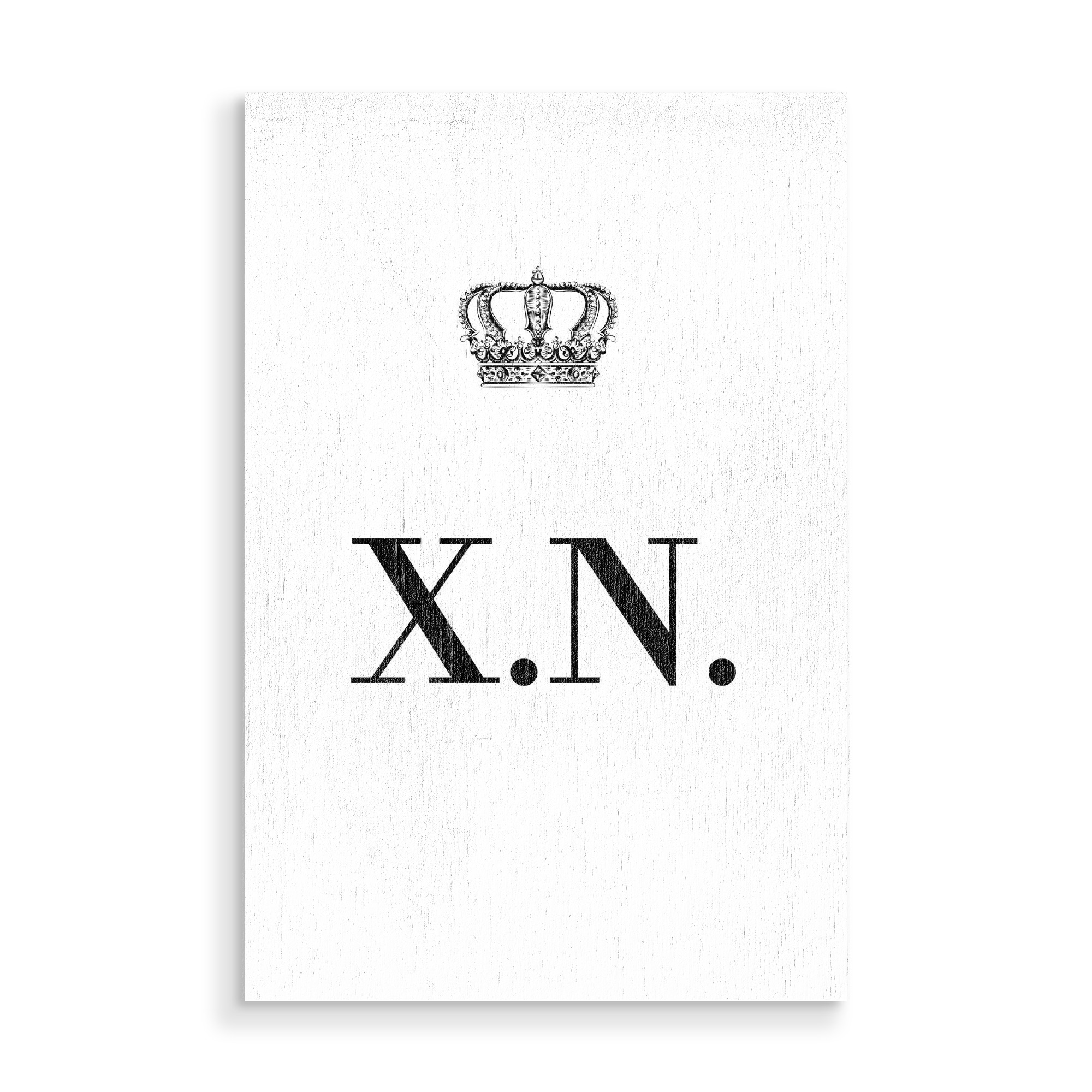 Holzbild "King XN" artboxONE - Schwarzweiß,Buchstaben