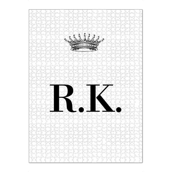 Puzzle Ravensburger "Queen RK" artboxONE - Schwarzweiß,Buchstaben