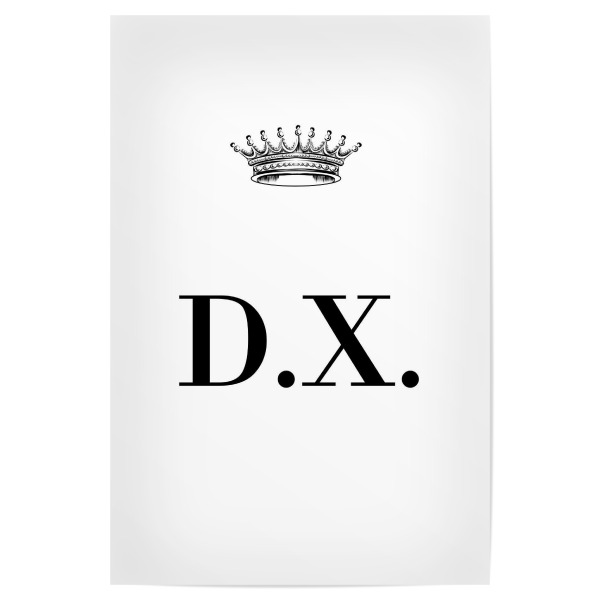 Poster 30x20 cm "Queen DX" artboxONE - Schwarzweiß,Buchstaben