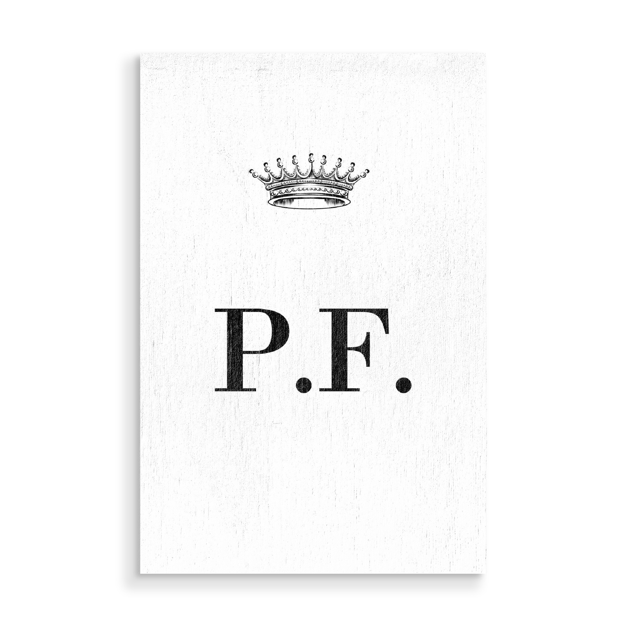 Holzbild "Queen PF" artboxONE - Schwarzweiß,Buchstaben