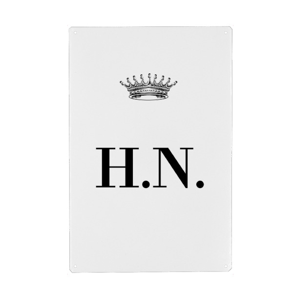 Metall Poster "Queen HN" artboxONE - Schwarzweiß,Buchstaben