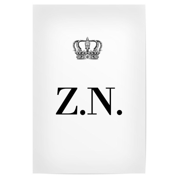 Poster "King ZN" artboxONE - Schwarzweiß,Buchstaben