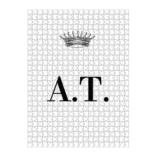 Puzzle Ravensburger "Queen AT" artboxONE - Schwarzweiß,Buchstaben