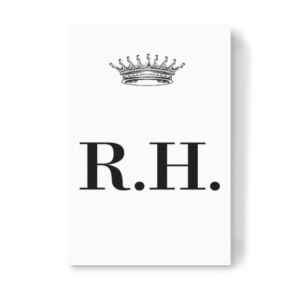 Leinwandbild "Queen RH" artboxONE - Schwarzweiß,Buchstaben