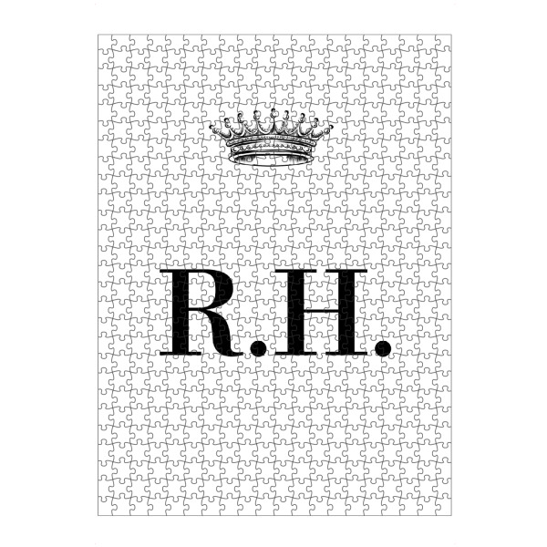 Puzzle Ravensburger "Queen RH" artboxONE - Schwarzweiß,Buchstaben