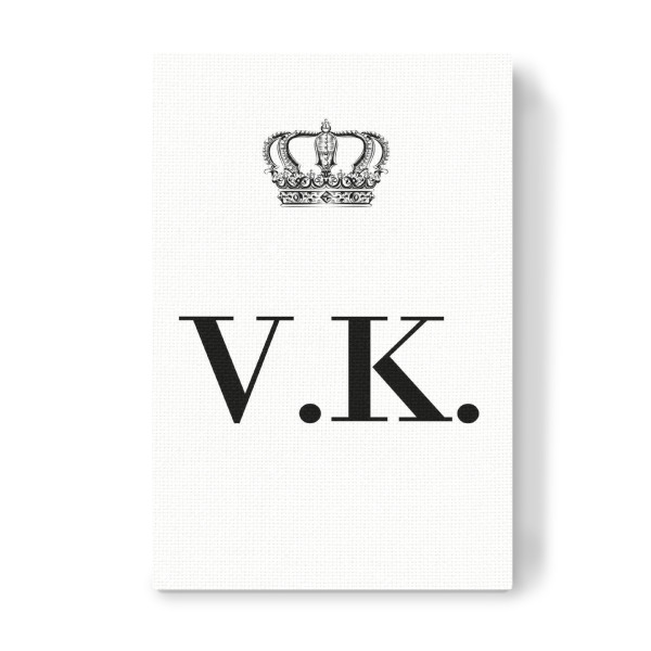 Leinwandbild "King VK" artboxONE - Schwarzweiß,Buchstaben