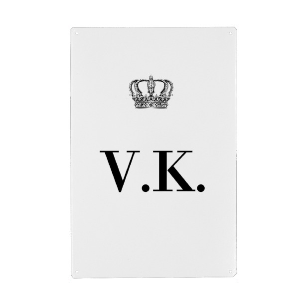 Holzbild "King VK" artboxONE - Schwarzweiß,Buchstaben