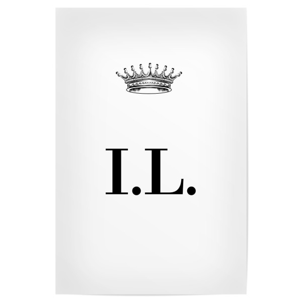 Poster "Queen IL" artboxONE - Schwarzweiß,Buchstaben